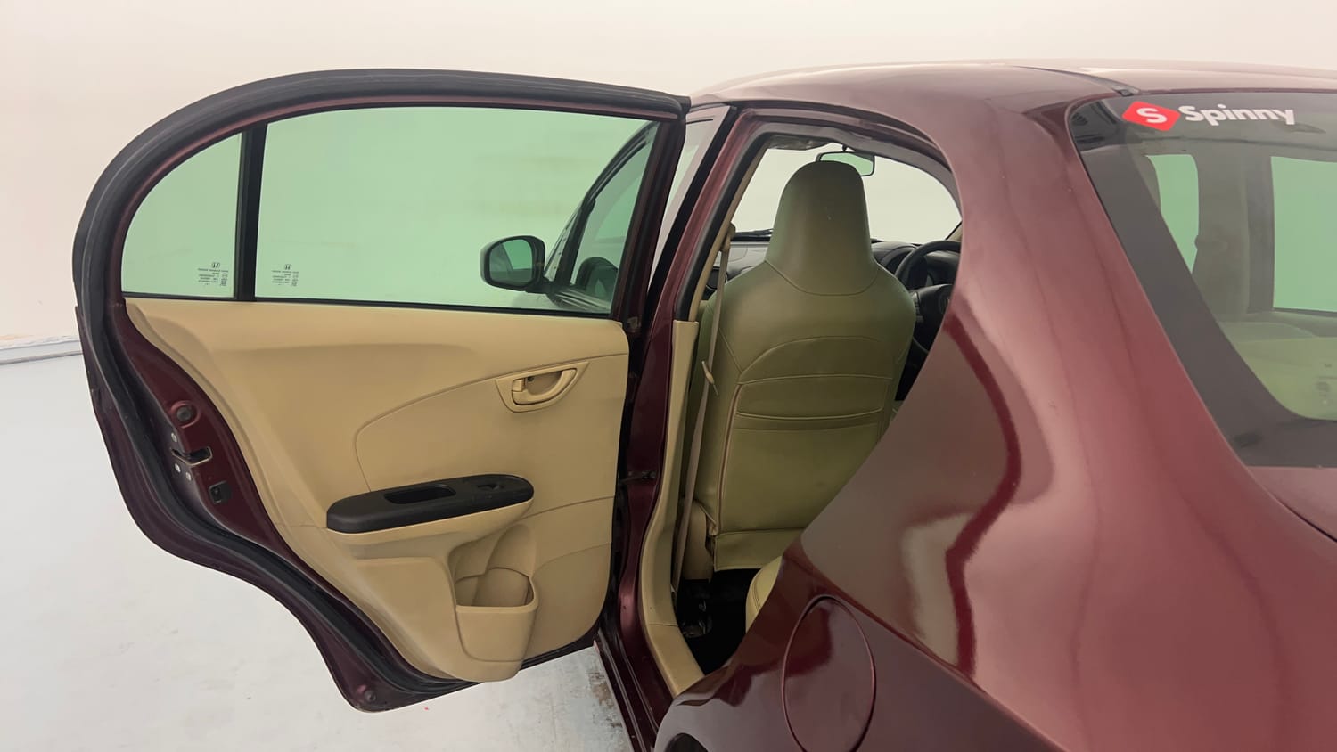 Used 2014 Honda Amaze 1.2 S i-VTEC Petrol Manual interior LEFT REAR DOOR OPEN VIEW