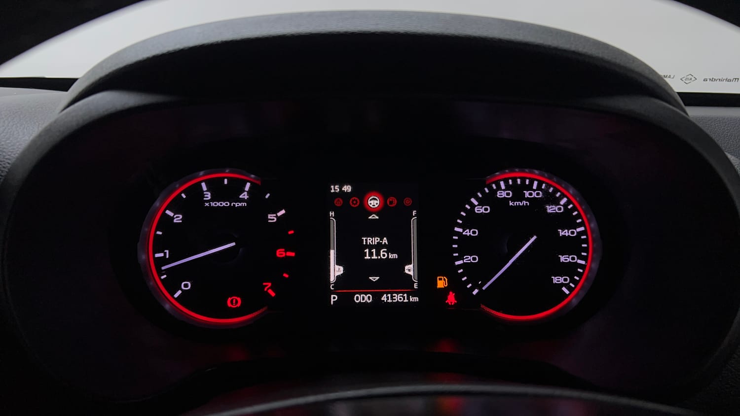 Used 2022 mahindra Thar LX Hard Top Petrol AT 4WD Petrol Automatic interior CLUSTERMETER VIEW
