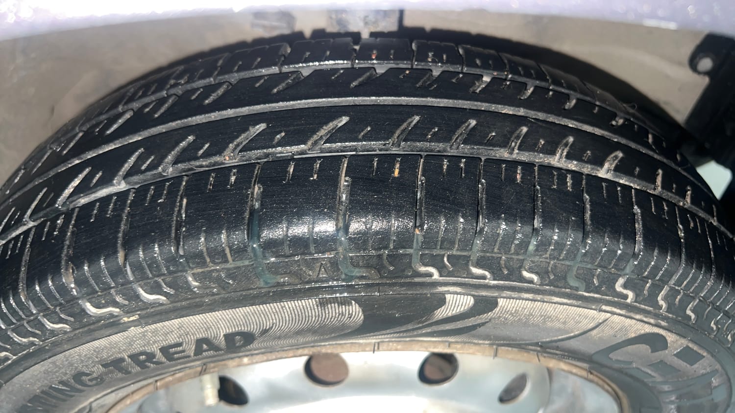Used 2015 Maruti Suzuki Wagon R LXI Petrol Manual tyres RIGHT FRONT TYRE TREAD VIEW