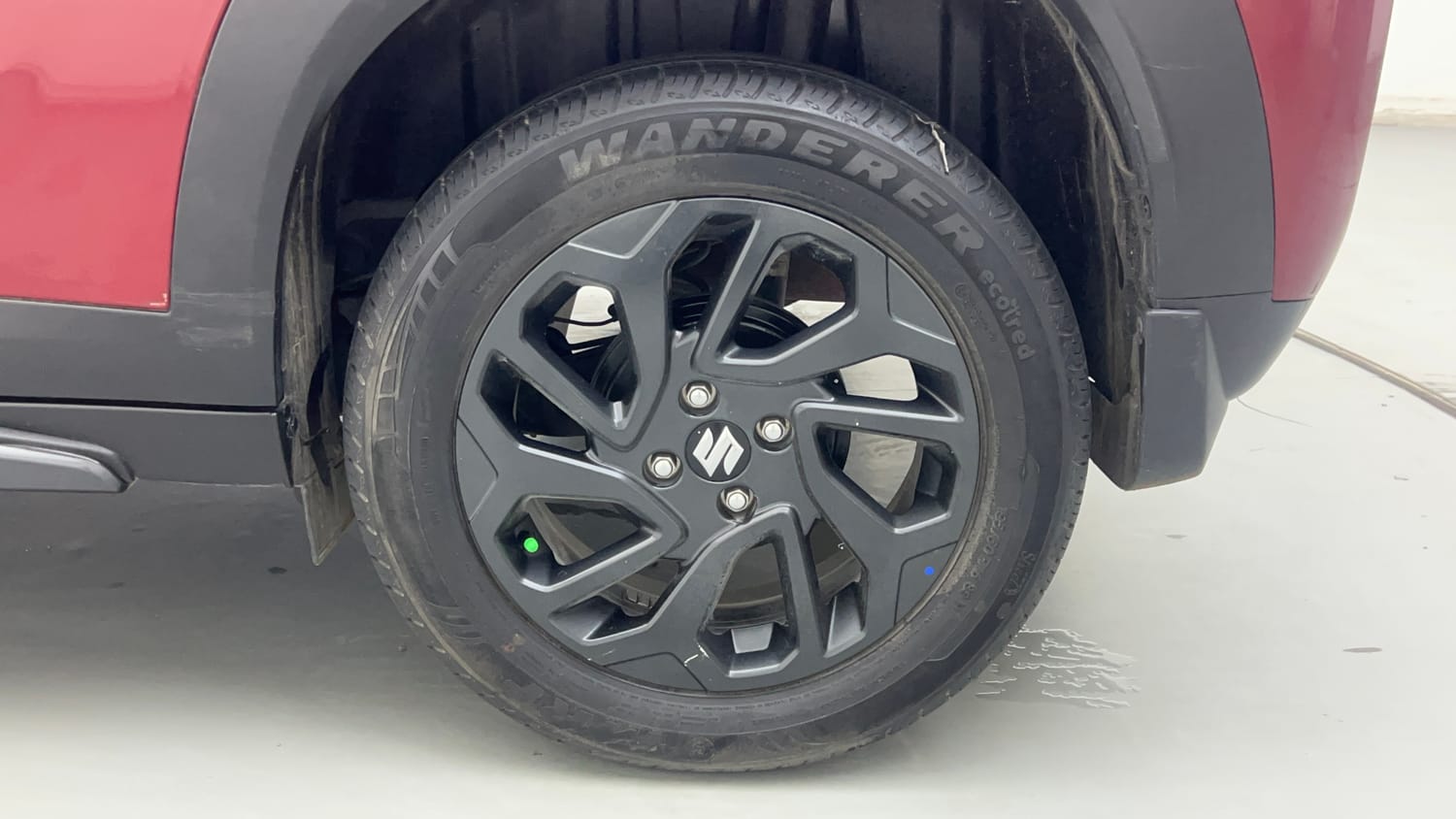 Used 2024 Maruti Suzuki Fronx Delta Plus 1.2L AGS Petrol Automatic tyres LEFT REAR TYRE RIM VIEW