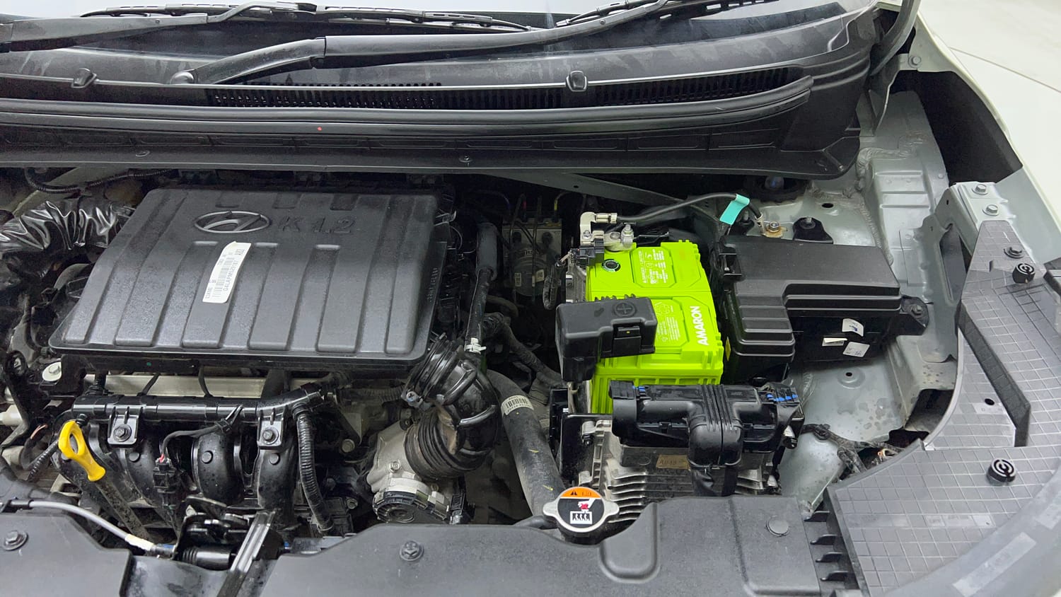 Used 2023 Hyundai Exter SX (O) Connect 1.2 AMT Petrol Automatic engine ENGINE LEFT SIDE VIEW