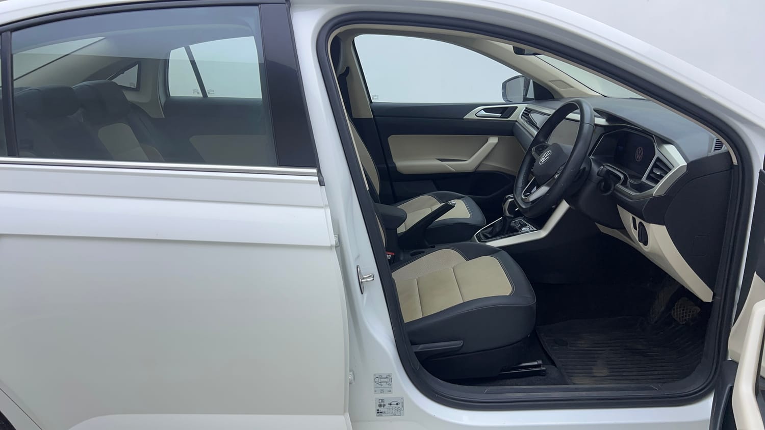 Used 2022 Volkswagen Virtus Topline 1.0 TSI AT Petrol Automatic interior RIGHT SIDE FRONT DOOR CABIN VIEW