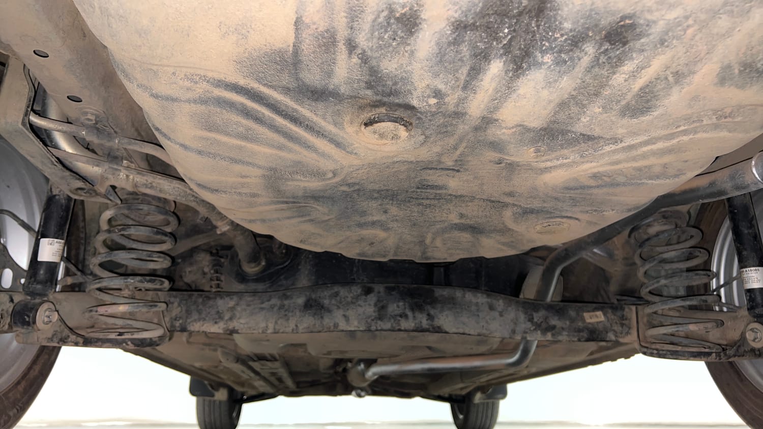 Used 2013 Toyota Etios G Petrol Manual extra REAR UNDERBODY VIEW (TAKEN FROM REAR)