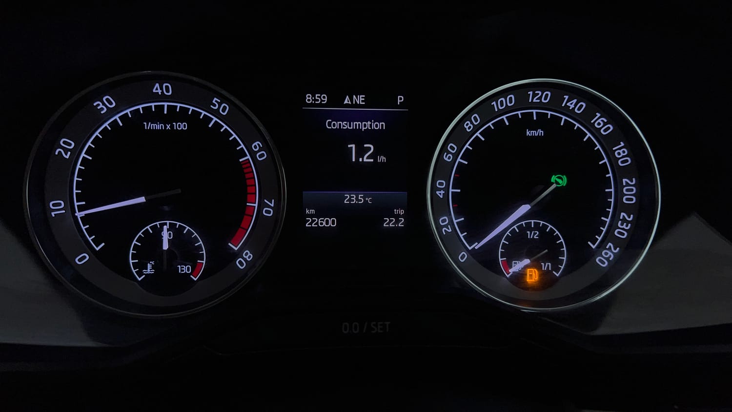 Used 2020 Skoda Superb L&K AT Petrol Automatic interior CLUSTERMETER VIEW