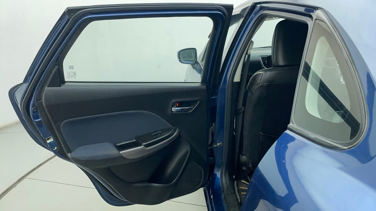 Used 2022 Maruti Suzuki Baleno Delta Petrol Manual interior LEFT REAR DOOR OPEN VIEW