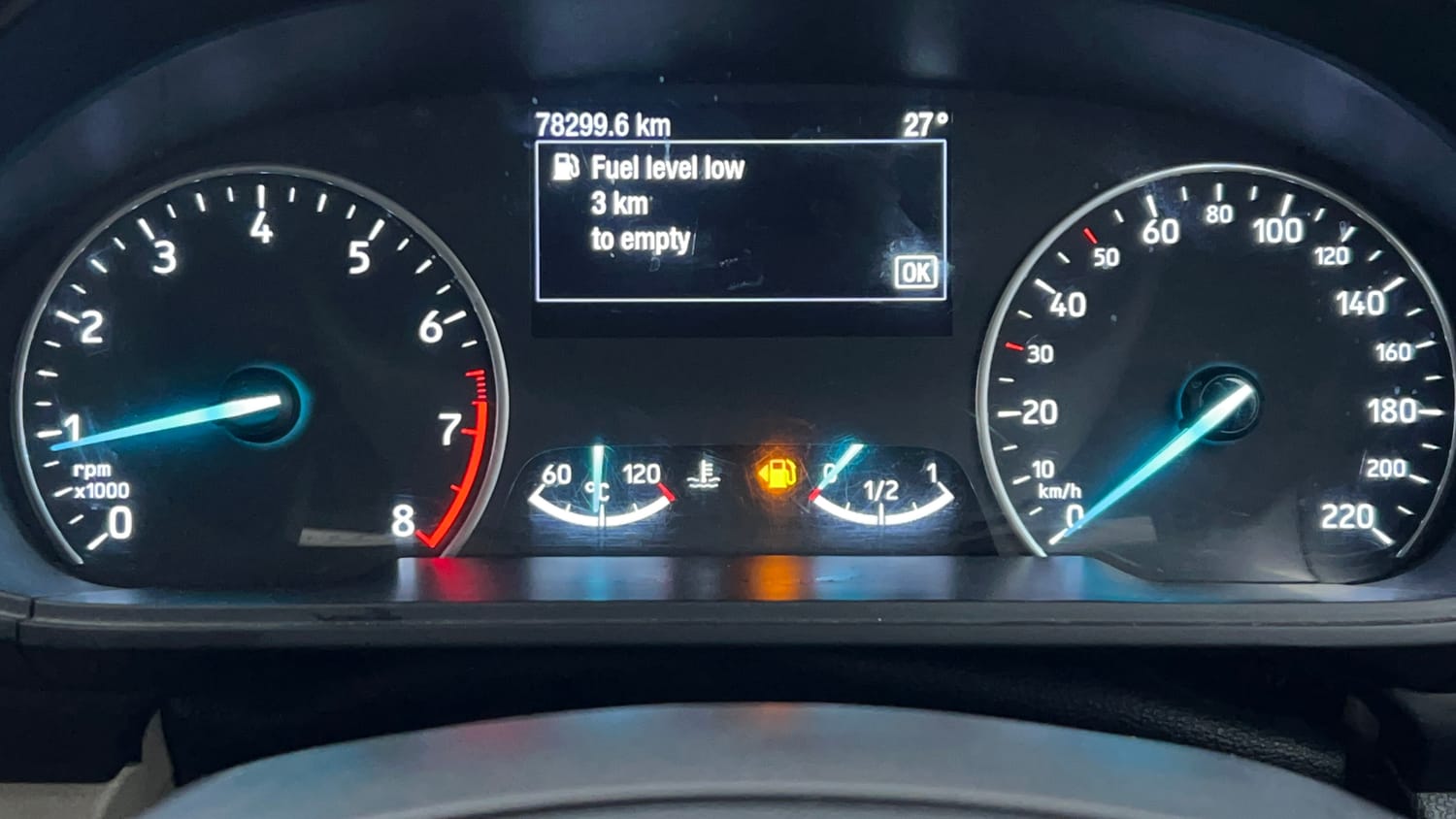 Used 2021 Ford EcoSport Titanium 1.5L Ti-VCT Petrol Manual interior CLUSTERMETER VIEW