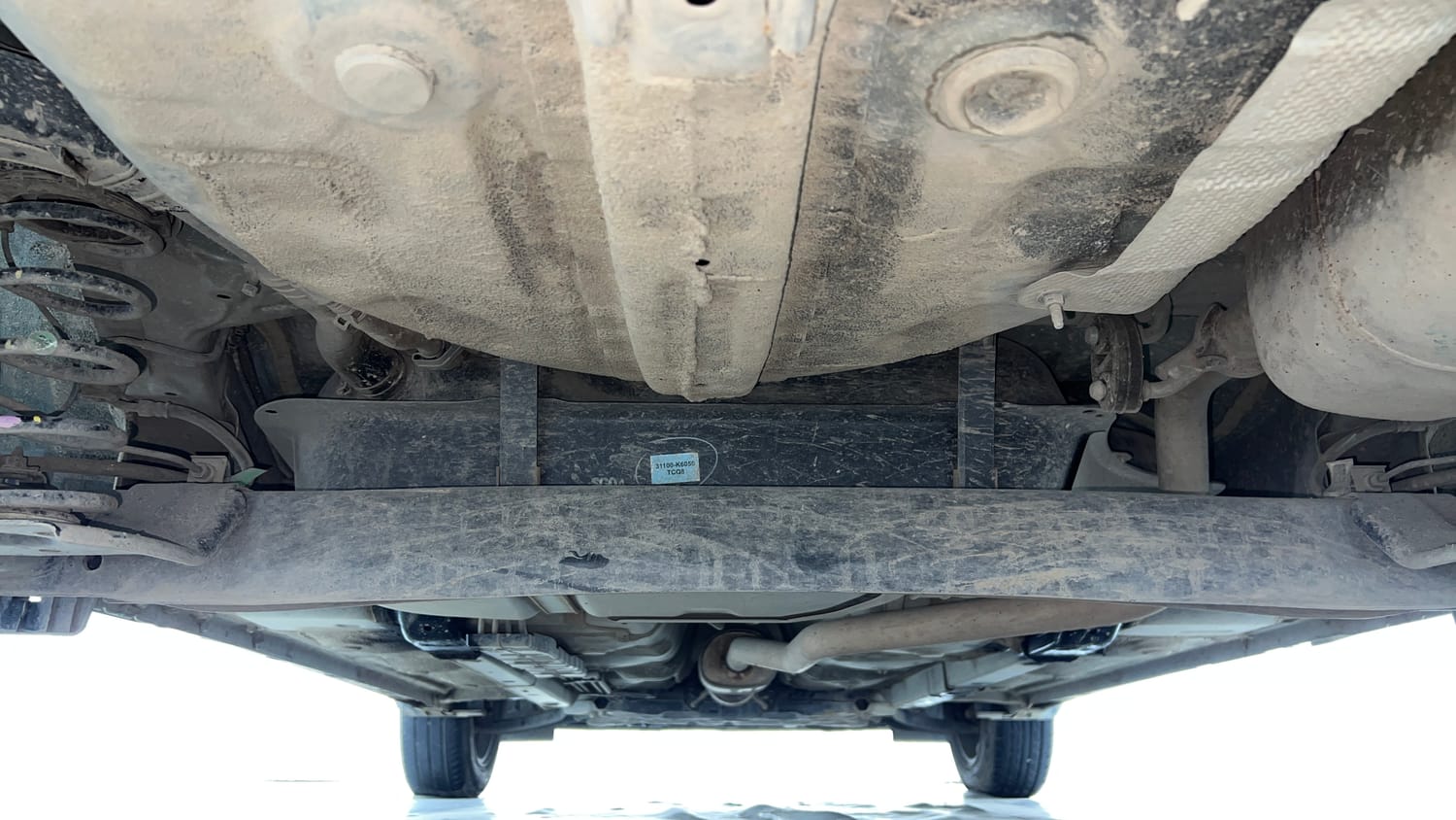 Used 2023 Hyundai Exter SX (O) Connect 1.2 AMT Petrol Automatic extra REAR UNDERBODY VIEW (TAKEN FROM REAR)