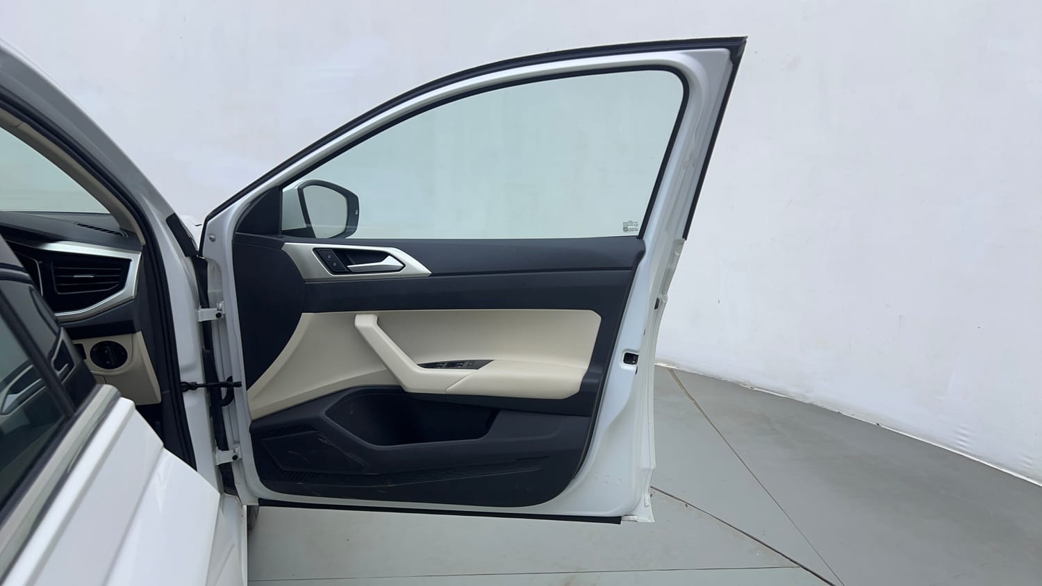 Used 2022 Volkswagen Virtus Topline 1.0 TSI AT Petrol Automatic interior RIGHT FRONT DOOR OPEN VIEW