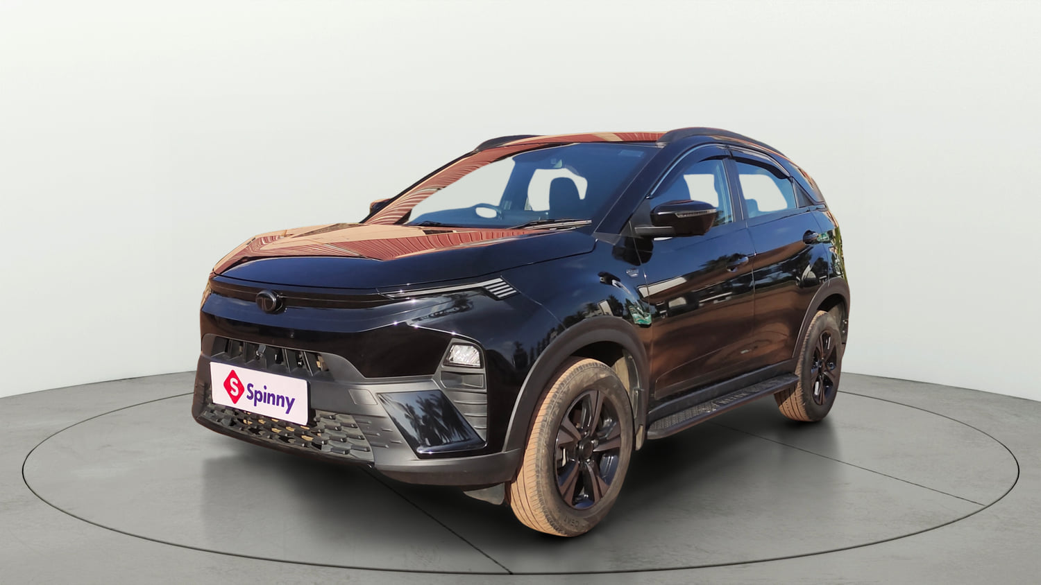 Used 2025 Tata Nexon Creative Plus (S) 1.2 Petrol 6MT Dark Edition Petrol Manual exterior LEFT FRONT CORNER VIEW