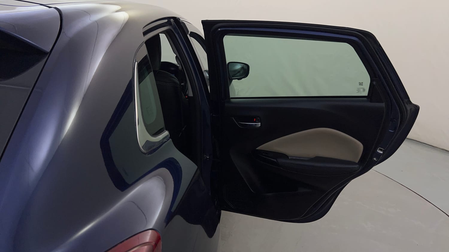 Used 2023 Toyota Glanza V AMT Petrol Automatic interior RIGHT REAR DOOR OPEN VIEW