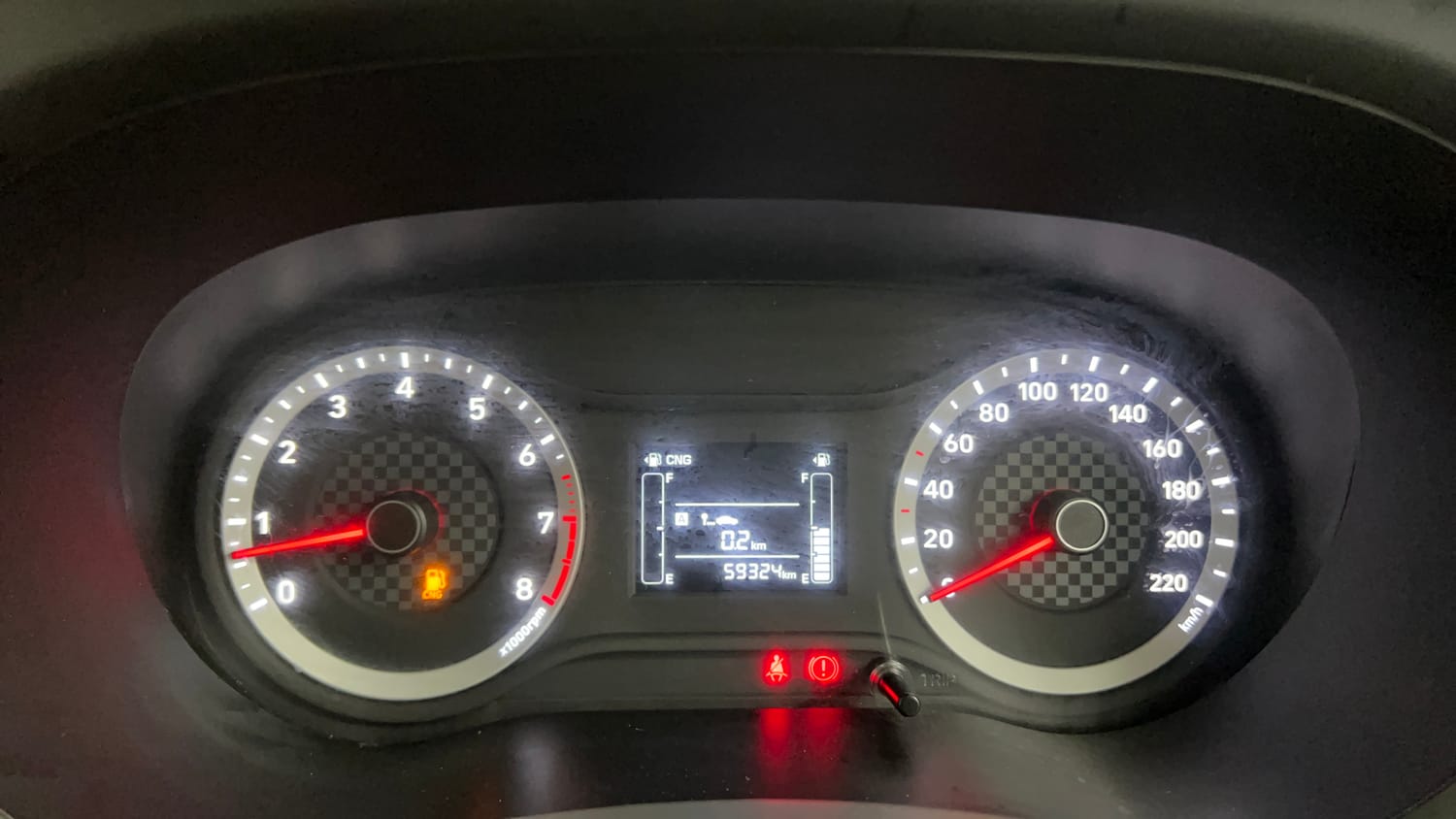 Used 2021 Hyundai Aura S 1.2 CNG Cng Manual interior CLUSTERMETER VIEW