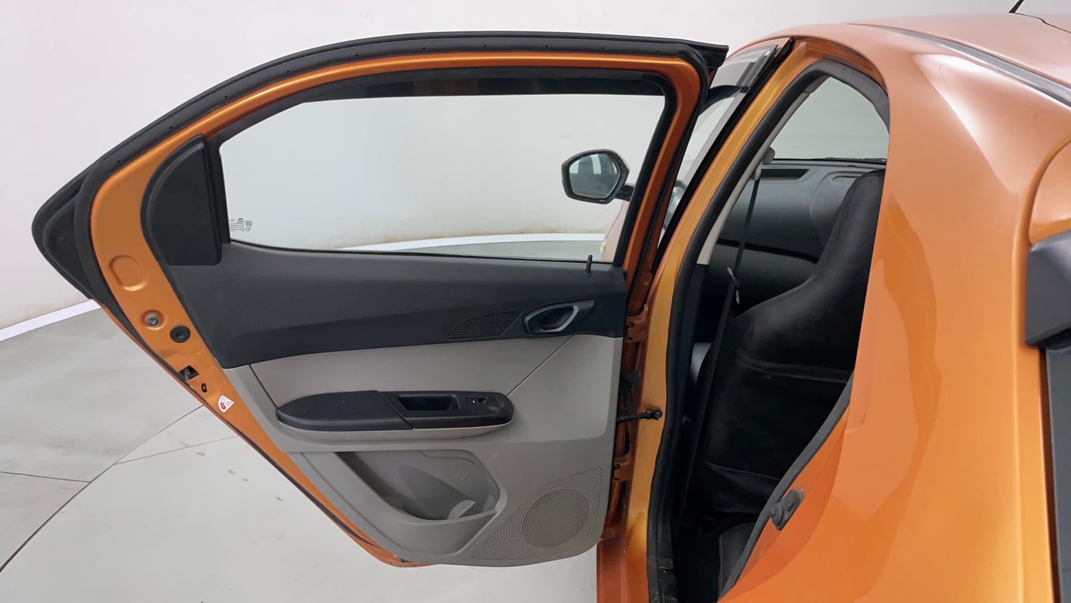Used 2016 Tata Tiago Revotron XT Petrol Manual interior LEFT REAR DOOR OPEN VIEW