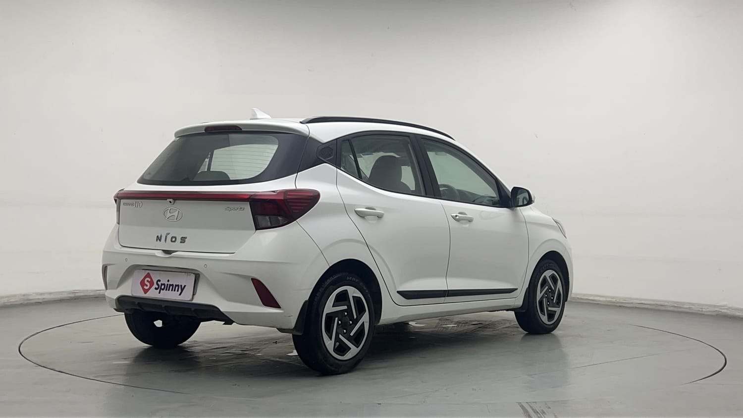Used 2023 Hyundai Grand i10 Nios Sportz 1.2 Kappa VTVT Petrol Manual exterior RIGHT REAR CORNER VIEW