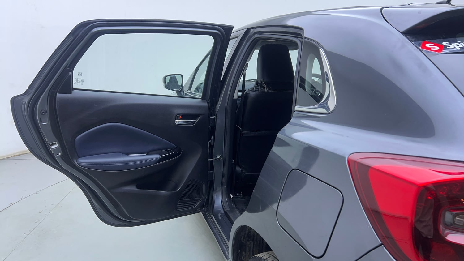 Used 2024 Maruti Suzuki Baleno Zeta AGS Petrol Automatic interior LEFT REAR DOOR OPEN VIEW