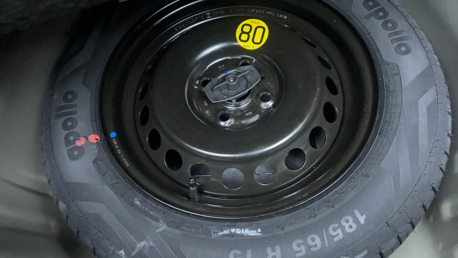 Used 2024 Maruti Suzuki Baleno Zeta AGS Petrol Automatic tyres SPARE TYRE VIEW
