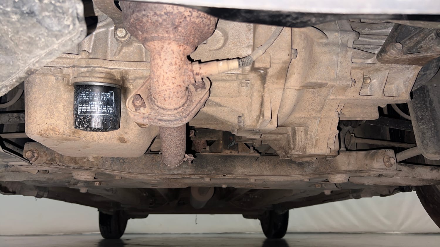 Used 2012 Maruti Suzuki Swift Dzire LXi 1.2 BS-IV Petrol Manual extra FRONT LEFT UNDERBODY VIEW