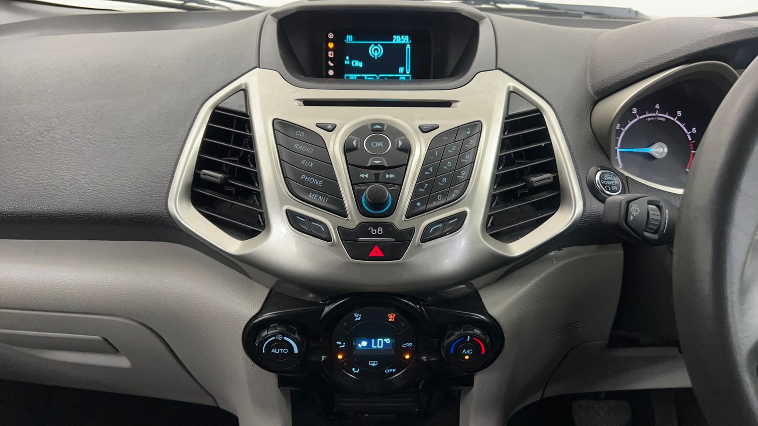 Used 2017 Ford EcoSport Titanium 1.5L Ti-VCT AT Petrol Automatic interior MUSIC SYSTEM & AC CONTROL VIEW