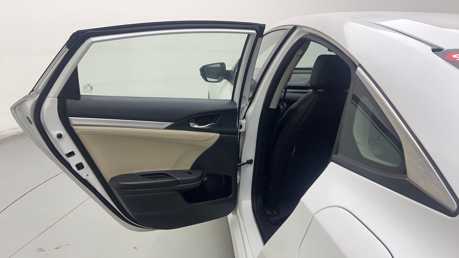 Used 2019 Honda Civic VX CVT Petrol Petrol Automatic interior LEFT REAR DOOR OPEN VIEW