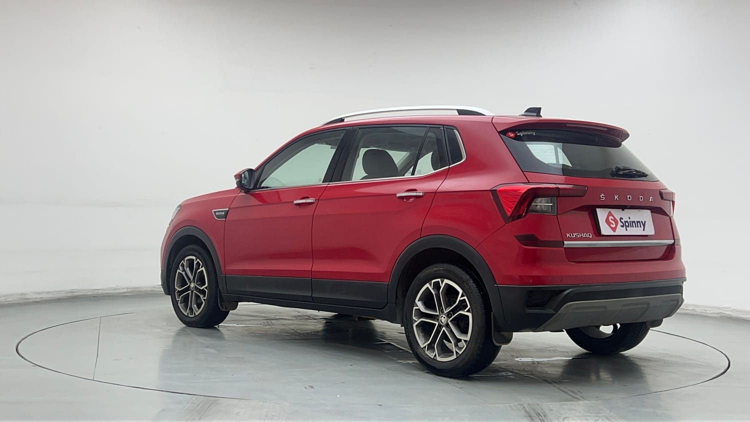 Used 2022 Skoda Kushaq Style 1.0L TSI AT Petrol Automatic exterior LEFT REAR CORNER VIEW
