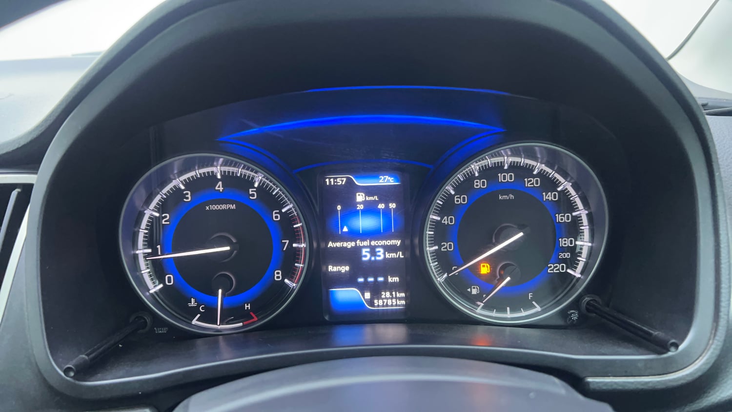 Used 2018 Maruti Suzuki Baleno Alpha Petrol+CNG (Outside Fitted) Cng Manual interior CLUSTERMETER VIEW