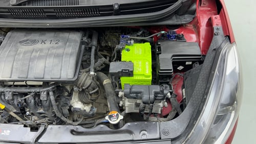 Used 2022 Hyundai Aura SX Plus 1.2 AMT Petrol Petrol Automatic engine ENGINE LEFT SIDE VIEW