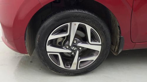 Used 2022 Hyundai Aura SX Plus 1.2 AMT Petrol Petrol Automatic tyres LEFT FRONT TYRE RIM VIEW