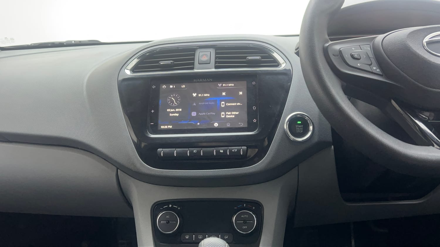 Used 2021 Tata Tigor XZA Plus Petrol Automatic interior MUSIC SYSTEM & AC CONTROL VIEW