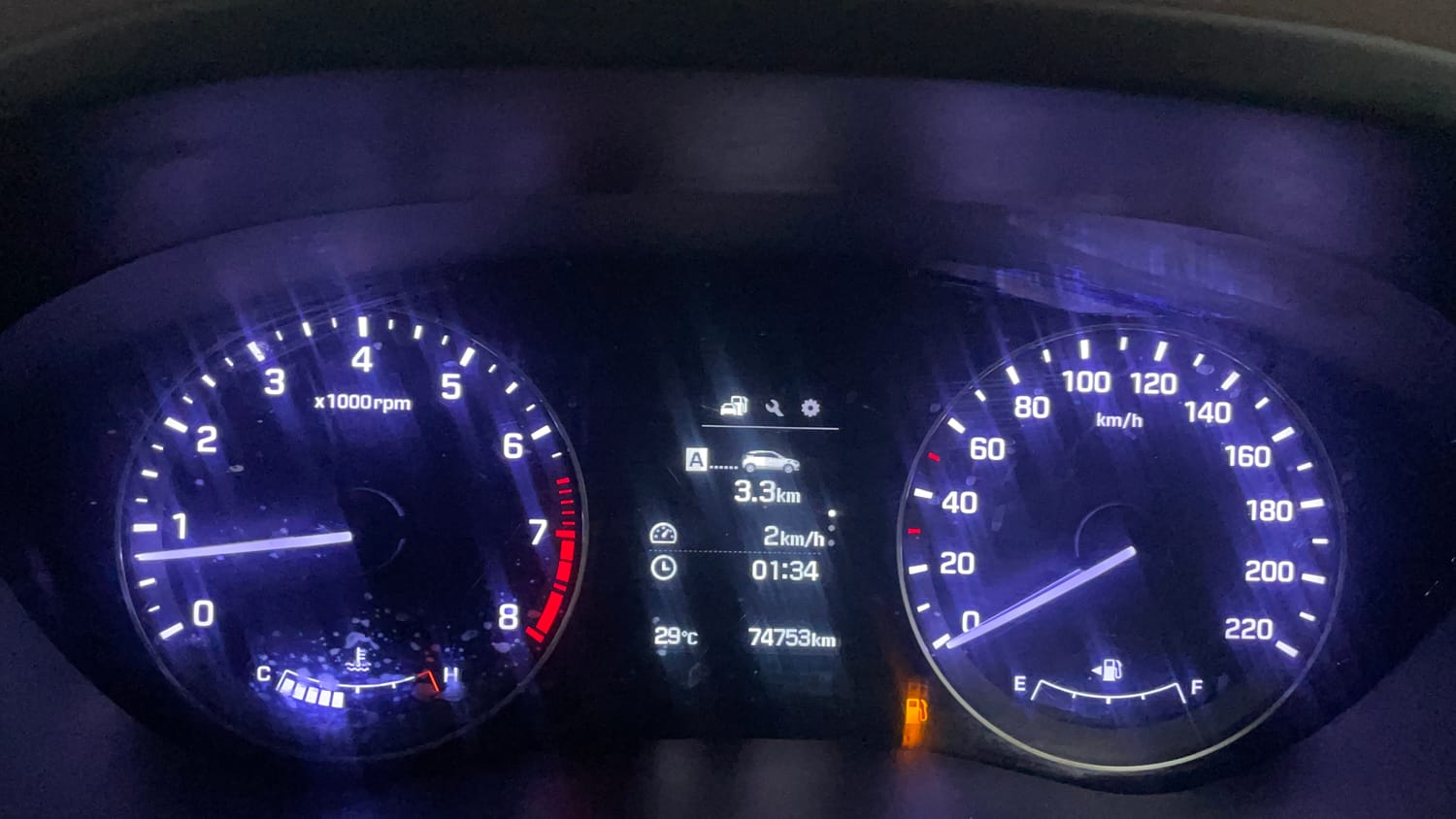 Used 2017 Hyundai Elite i20 Asta 1.2 (O) Petrol Manual interior CLUSTERMETER VIEW