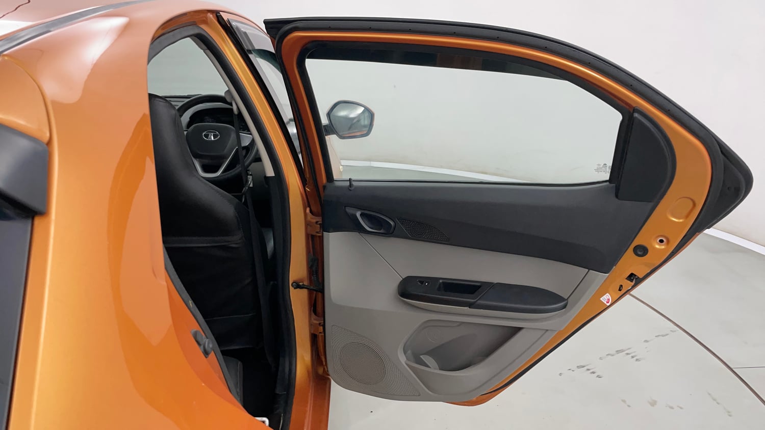Used 2016 Tata Tiago Revotron XT Petrol Manual interior RIGHT REAR DOOR OPEN VIEW