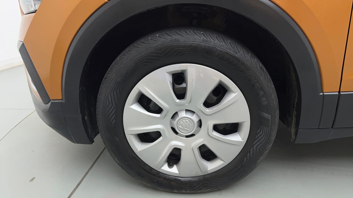 Used 2021 Skoda Kushaq Active 1.0 TSI MT Petrol Manual tyres LEFT FRONT TYRE RIM VIEW