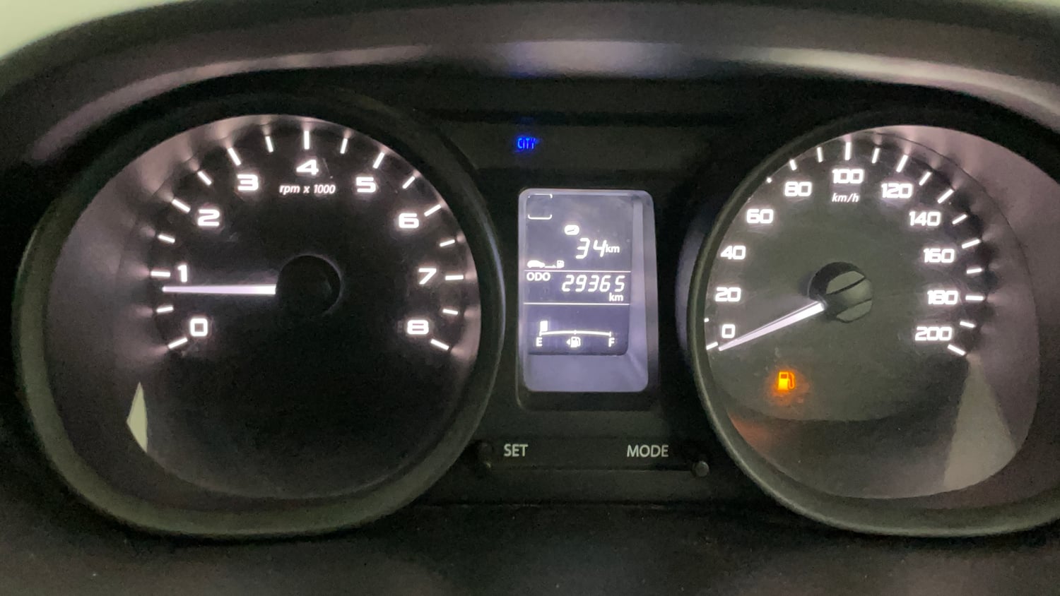 Used 2016 Tata Tiago Revotron XT Petrol Manual interior CLUSTERMETER VIEW