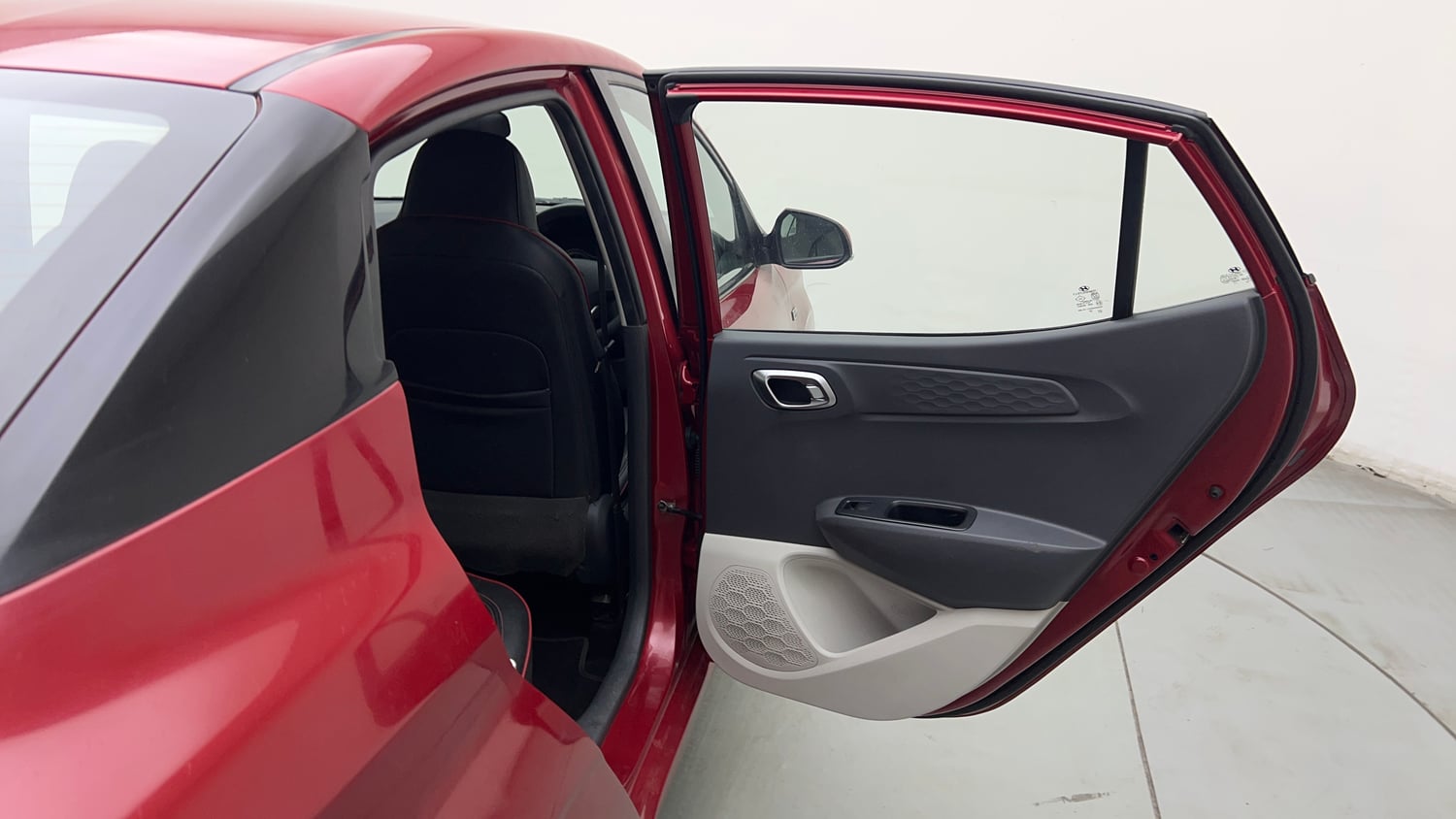 Used 2022 Hyundai Aura SX Plus 1.2 AMT Petrol Petrol Automatic interior RIGHT REAR DOOR OPEN VIEW