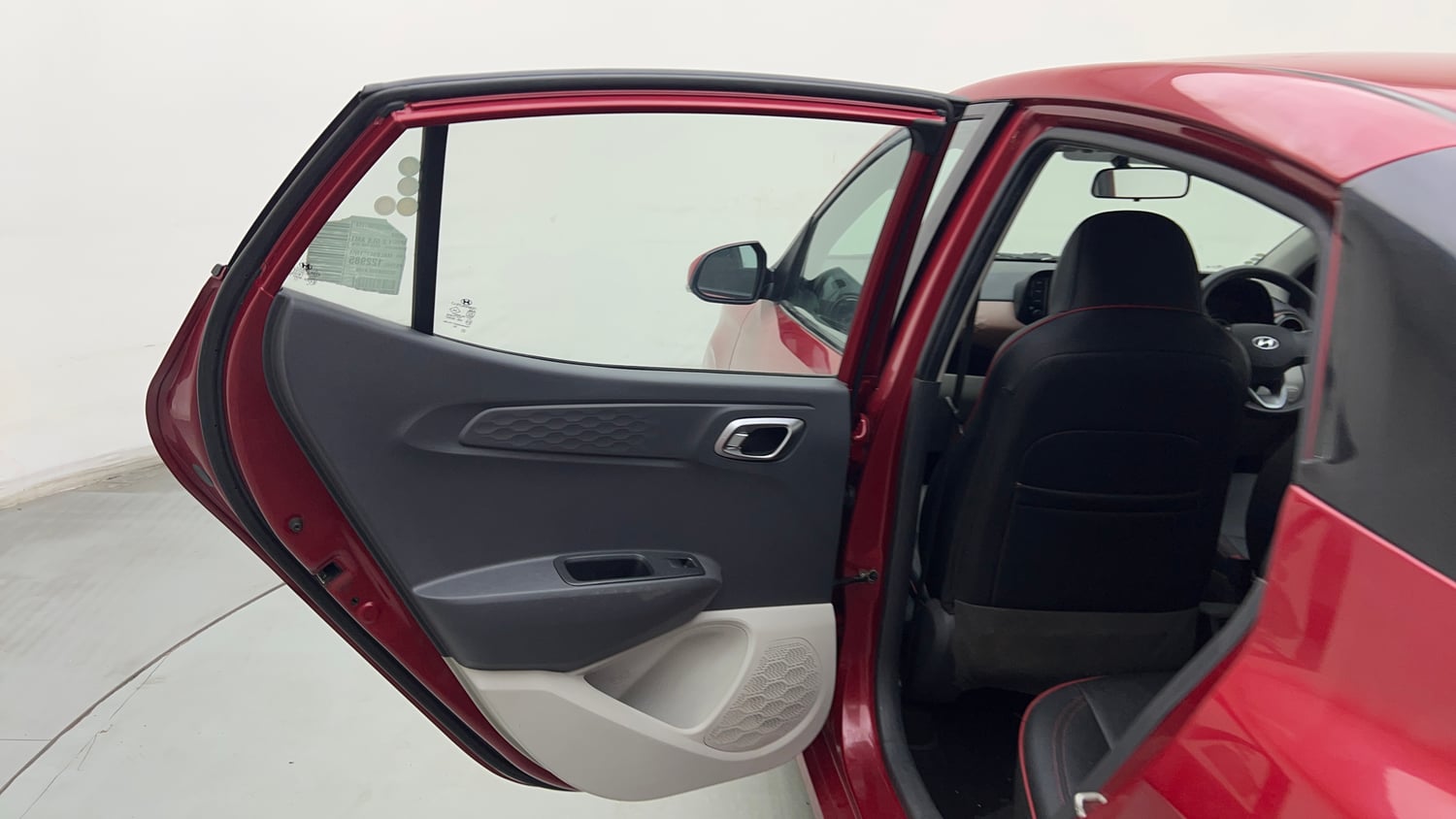Used 2022 Hyundai Aura SX Plus 1.2 AMT Petrol Petrol Automatic interior LEFT REAR DOOR OPEN VIEW