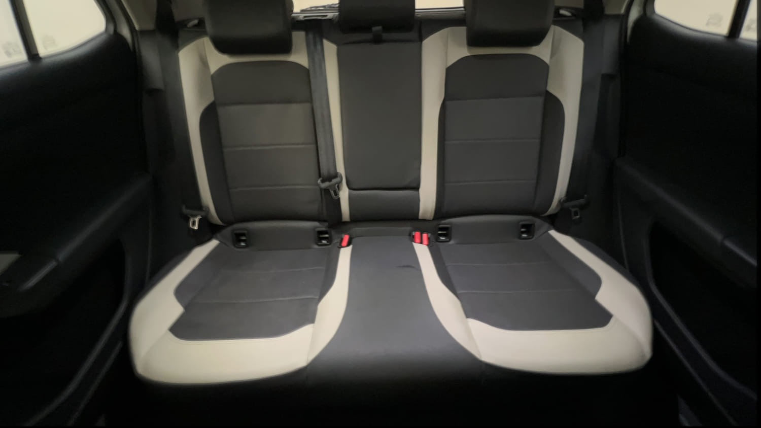 Used 2023 Volkswagen Taigun Topline 1.0 TSI AT Petrol Automatic interior REAR SEAT CONDITION VIEW