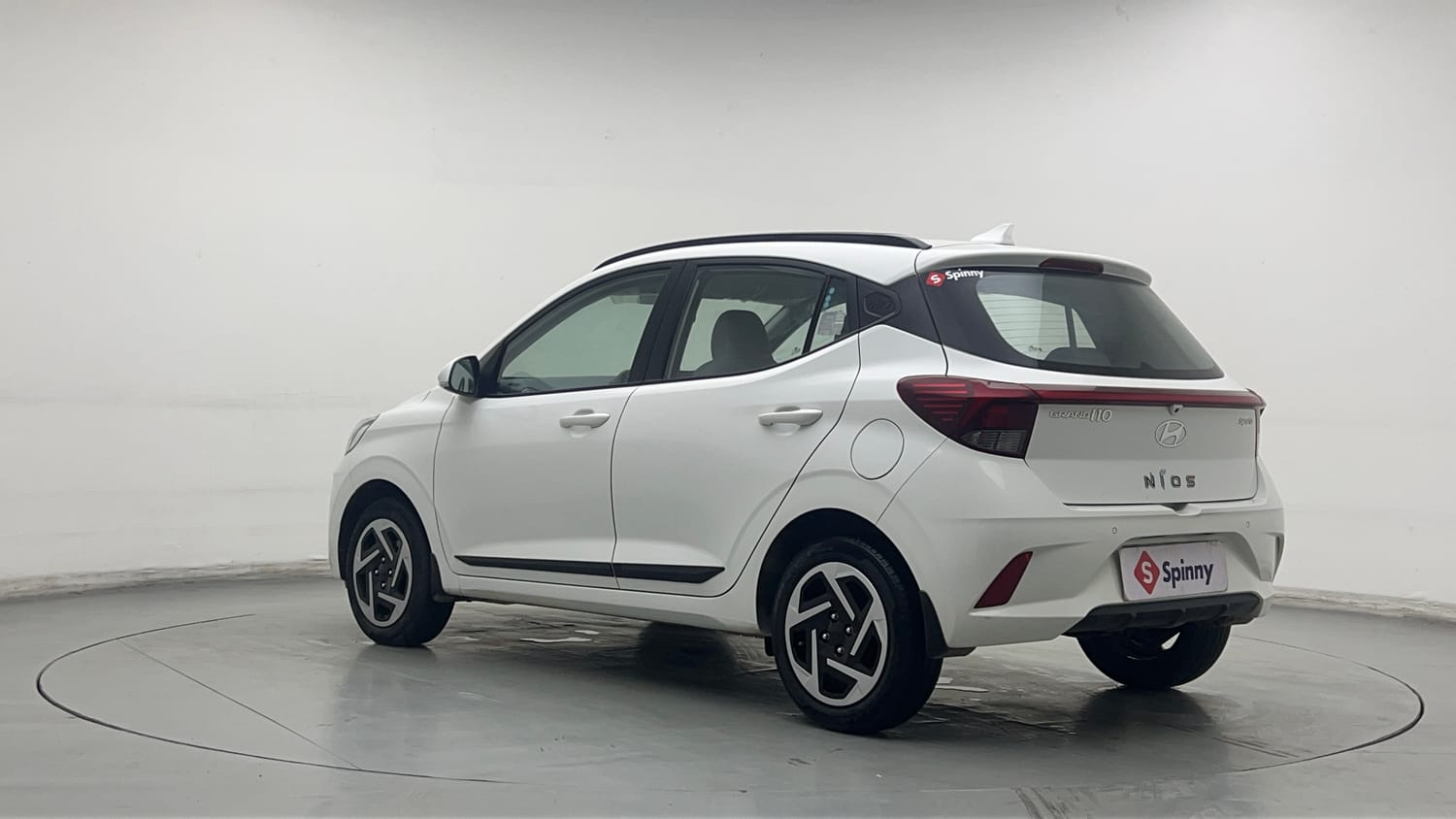 Used 2023 Hyundai Grand i10 Nios Sportz 1.2 Kappa VTVT Petrol Manual exterior LEFT REAR CORNER VIEW