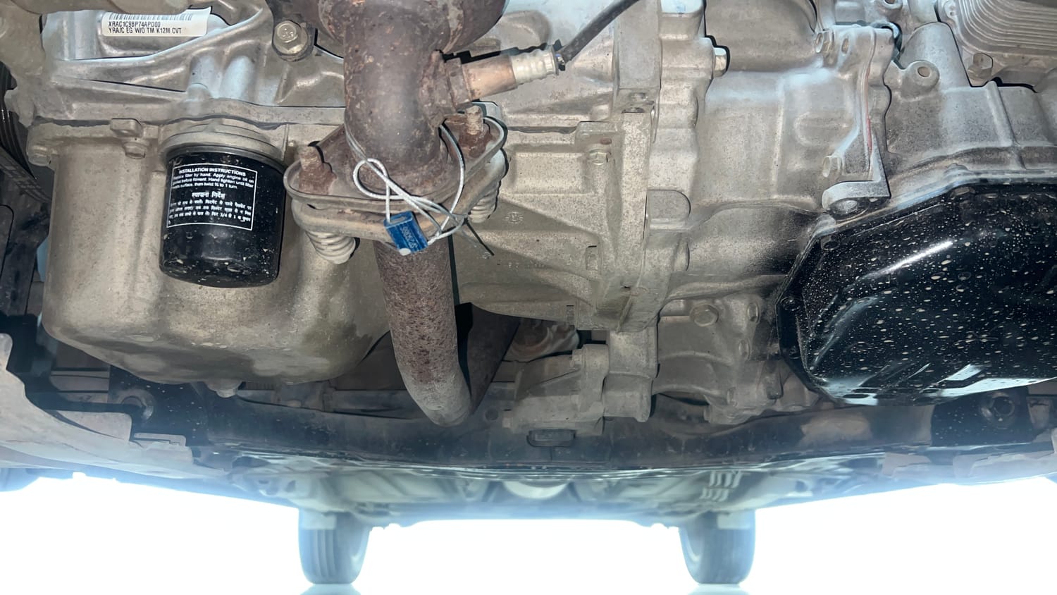 Used 2018 Maruti Suzuki Baleno Alpha 1.2 AT Petrol Automatic extra FRONT LEFT UNDERBODY VIEW