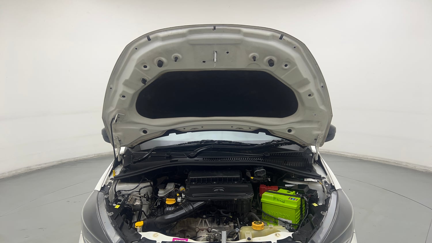 Used 2023 Tata Tiago XE Petrol Manual engine ENGINE & BONNET OPEN FRONT VIEW