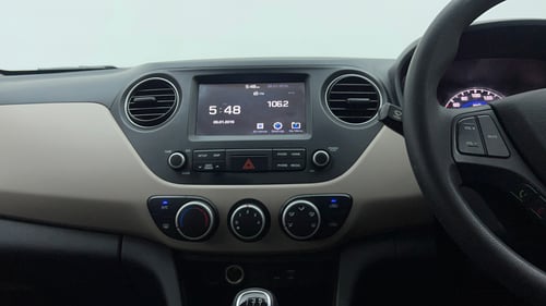 Used 2018 Hyundai Grand i10 Sportz 1.2 Kappa VTVT Petrol Manual interior MUSIC SYSTEM & AC CONTROL VIEW