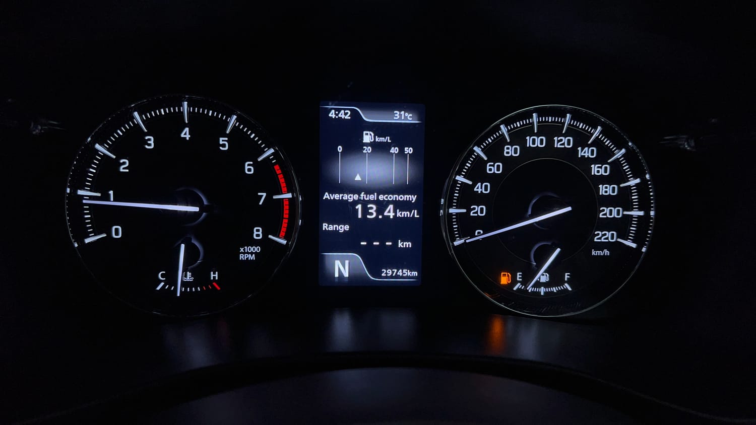 Used 2023 Toyota Glanza V AMT Petrol Automatic interior CLUSTERMETER VIEW