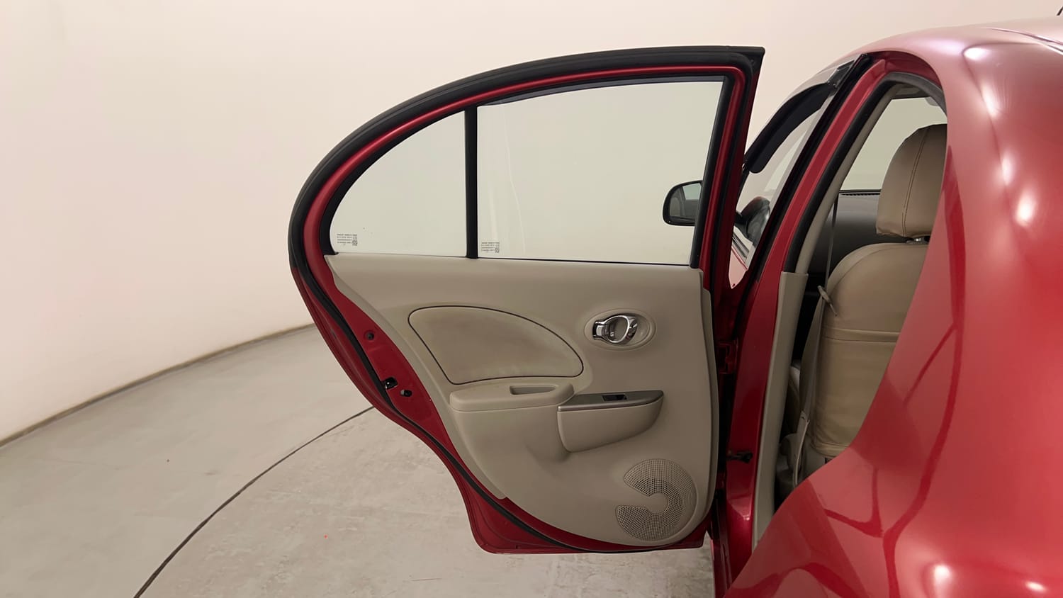 Used 2015 Nissan Micra XV CVT Petrol Automatic interior LEFT REAR DOOR OPEN VIEW