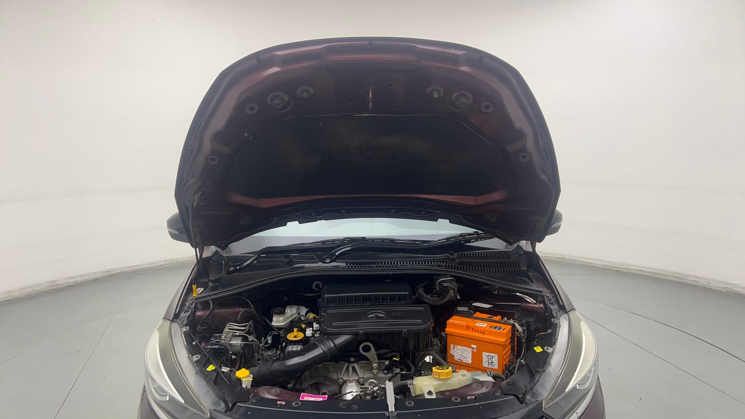 Used 2021 Tata Tigor XZA Plus Petrol Automatic engine ENGINE & BONNET OPEN FRONT VIEW