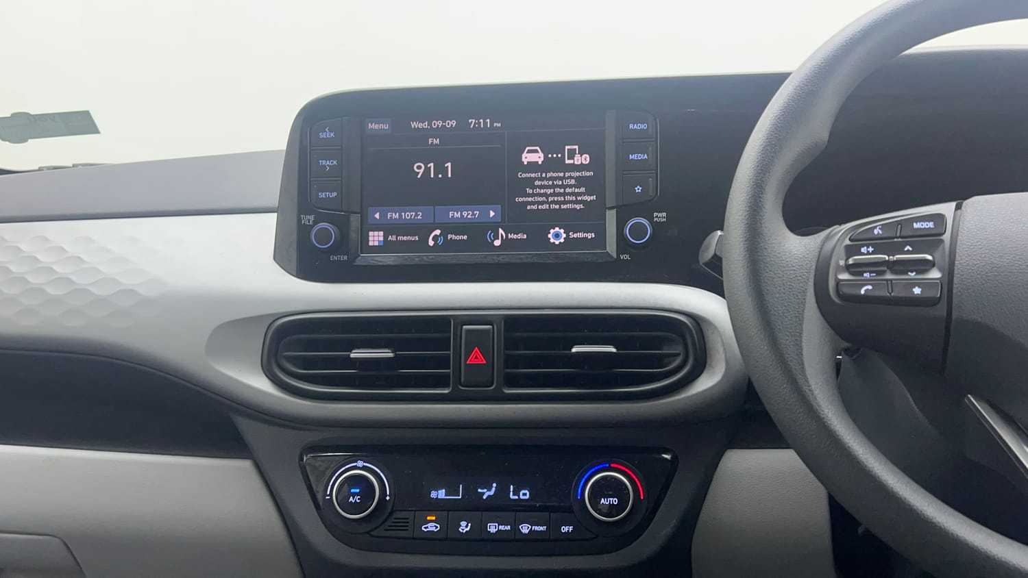 Used 2023 Hyundai Grand i10 Nios Sportz 1.2 Kappa VTVT Petrol Manual interior MUSIC SYSTEM & AC CONTROL VIEW