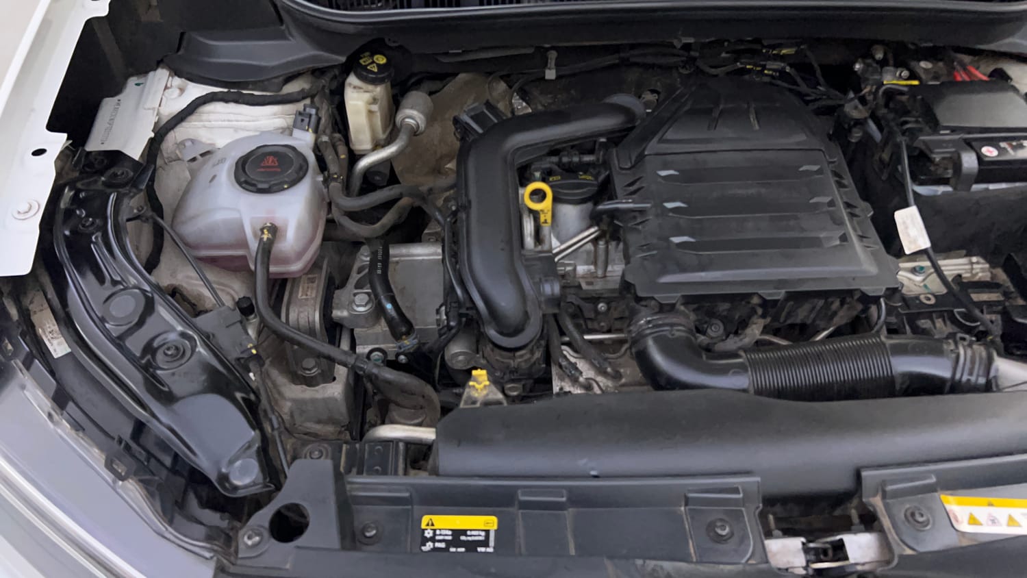 Used 2023 Volkswagen Taigun Topline 1.0 TSI AT Petrol Automatic engine ENGINE RIGHT SIDE VIEW