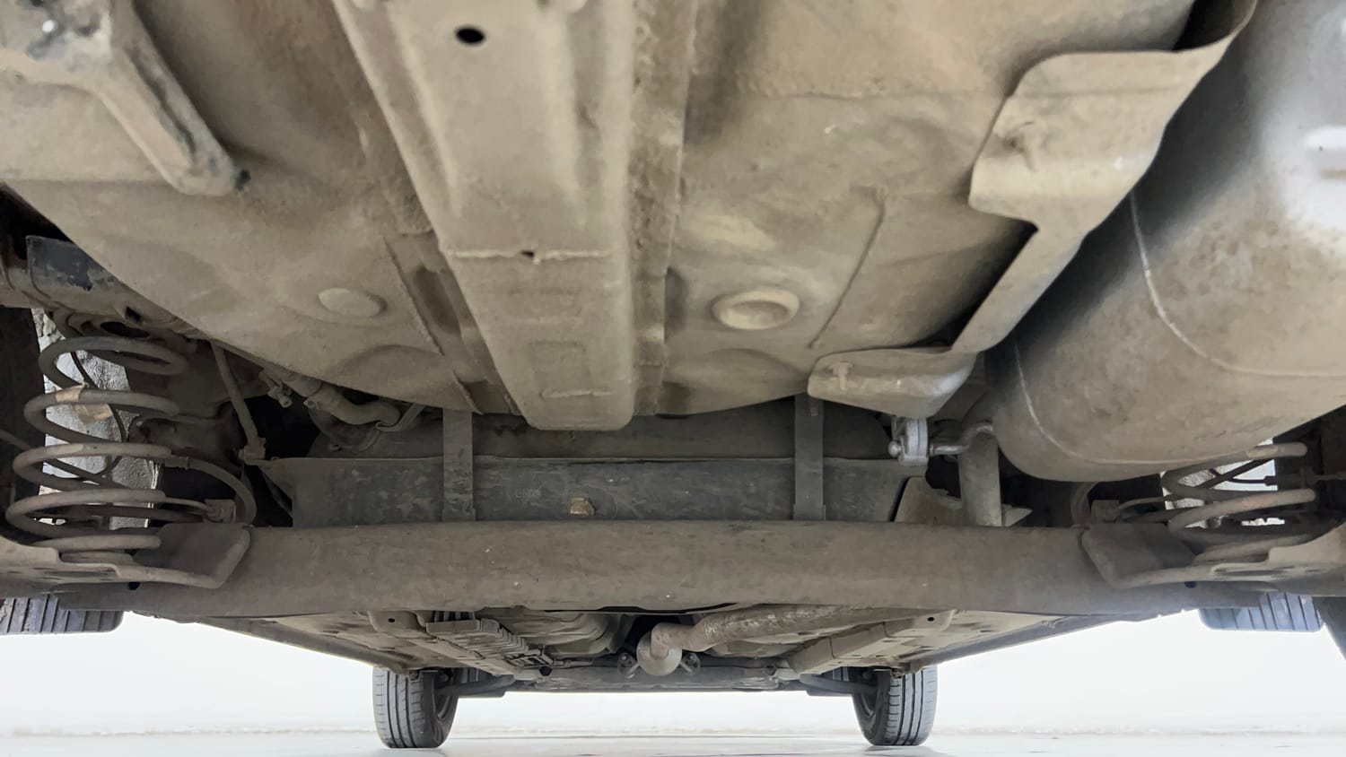Used 2021 Hyundai Aura S 1.2 CNG Cng Manual extra REAR UNDERBODY VIEW (TAKEN FROM REAR)