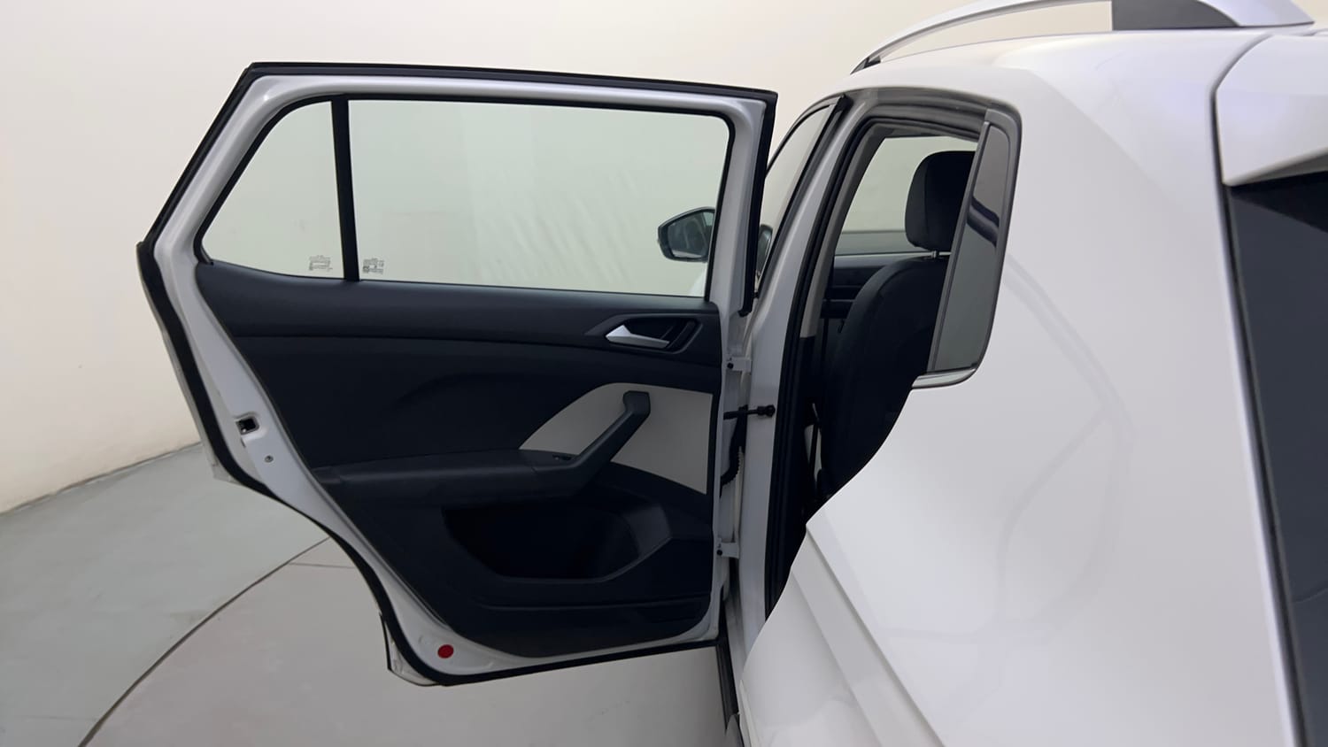 Used 2023 Volkswagen Taigun Topline 1.0 TSI AT Petrol Automatic interior LEFT REAR DOOR OPEN VIEW