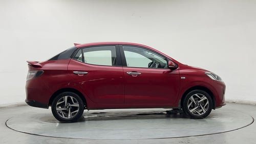 Used 2022 Hyundai Aura SX Plus 1.2 AMT Petrol Petrol Automatic exterior RIGHT SIDE VIEW