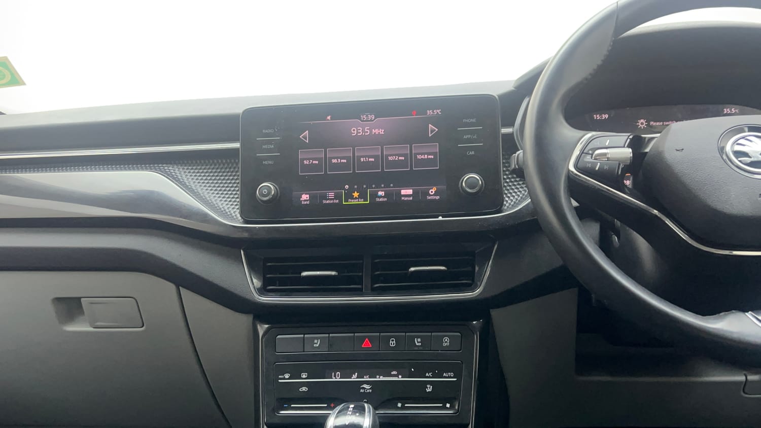 Used 2022 Skoda Kushaq Style 1.0L TSI AT Petrol Automatic interior MUSIC SYSTEM & AC CONTROL VIEW