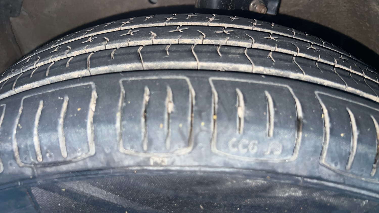 Used 2017 Maruti Suzuki Celerio ZXI (O) AMT Petrol Automatic tyres LEFT FRONT TYRE TREAD VIEW