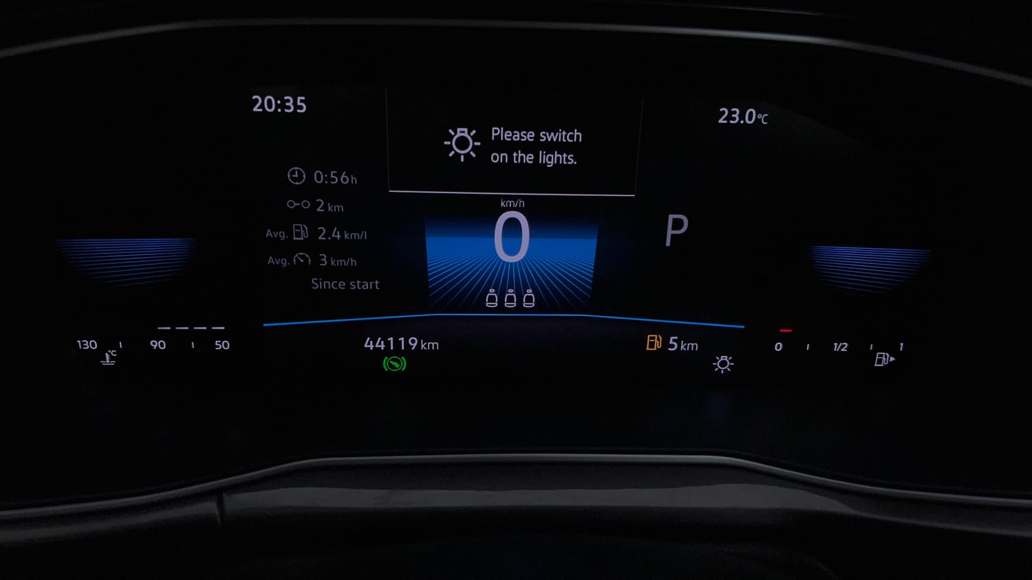Used 2023 Volkswagen Taigun Topline 1.0 TSI AT Petrol Automatic interior CLUSTERMETER VIEW