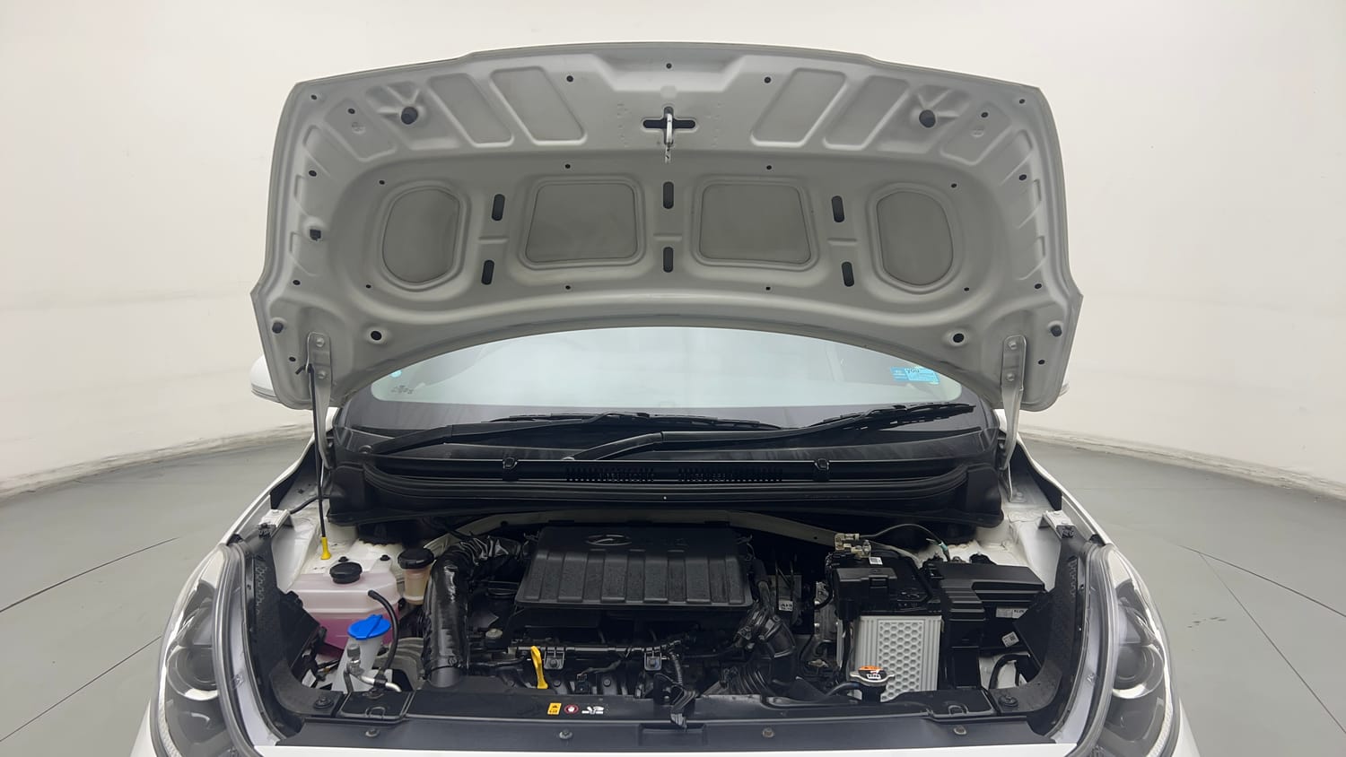 Used 2023 Hyundai Grand i10 Nios Sportz 1.2 Kappa VTVT Petrol Manual engine ENGINE & BONNET OPEN FRONT VIEW